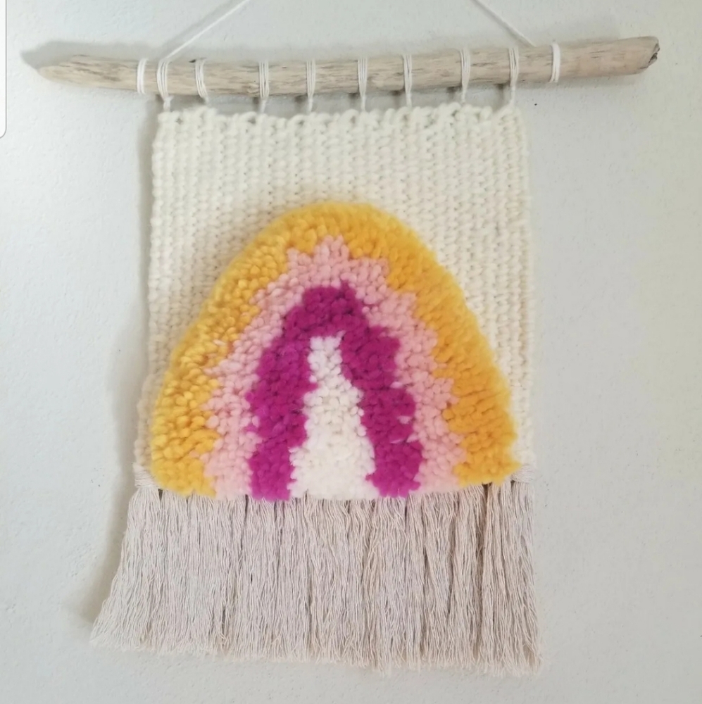 Rainbow weaving wall hanging